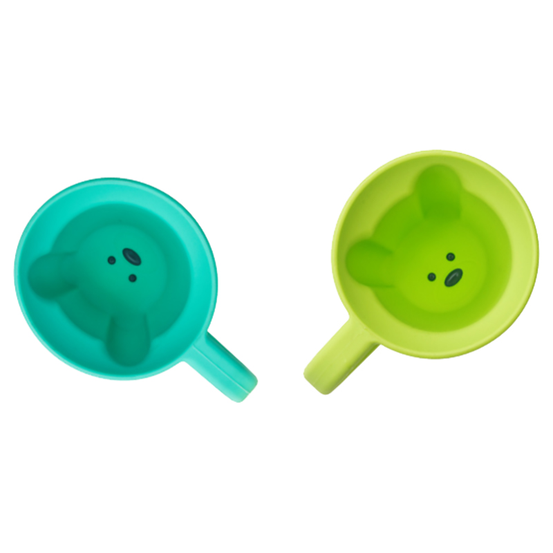 Melii - Silicone Bear Mug - 2pcs - Mint & Turquoise