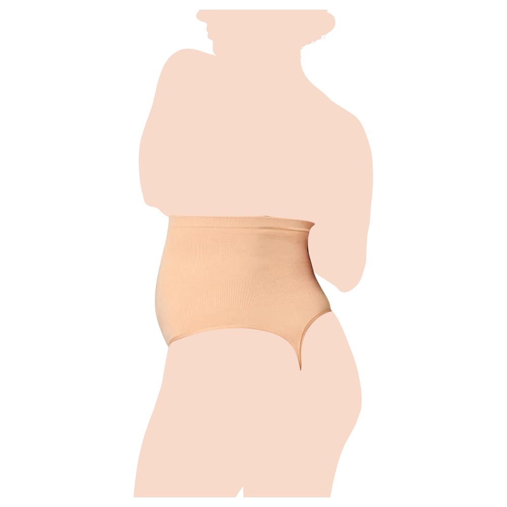Mums & Bumps - Blanqi - Seamless Maternity Over Belly Support Thong - Nude