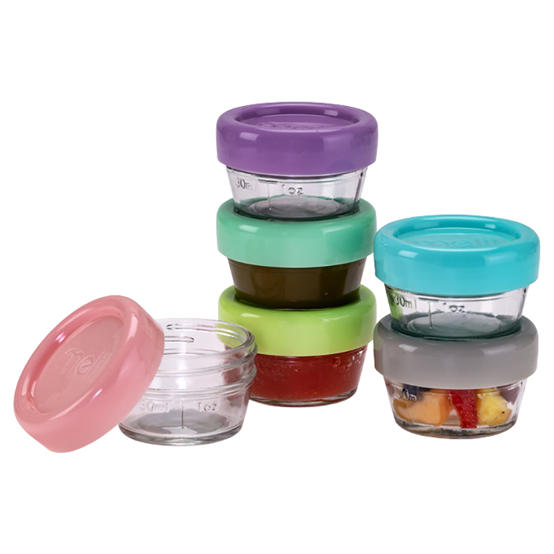 Melii - Glass Food Container - 2Oz - 6pcs