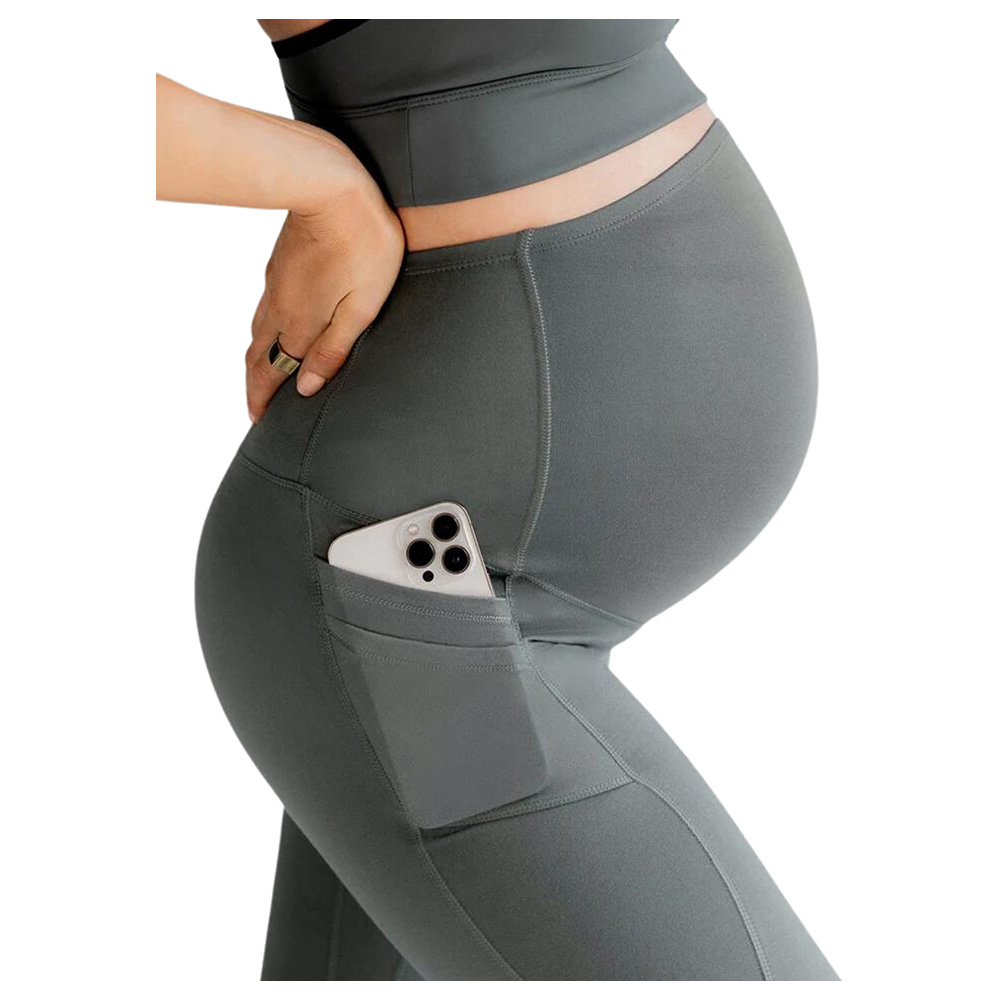 Mums & Bumps - Blanqi - Active Maternity Pocket Leggings - Olive Green