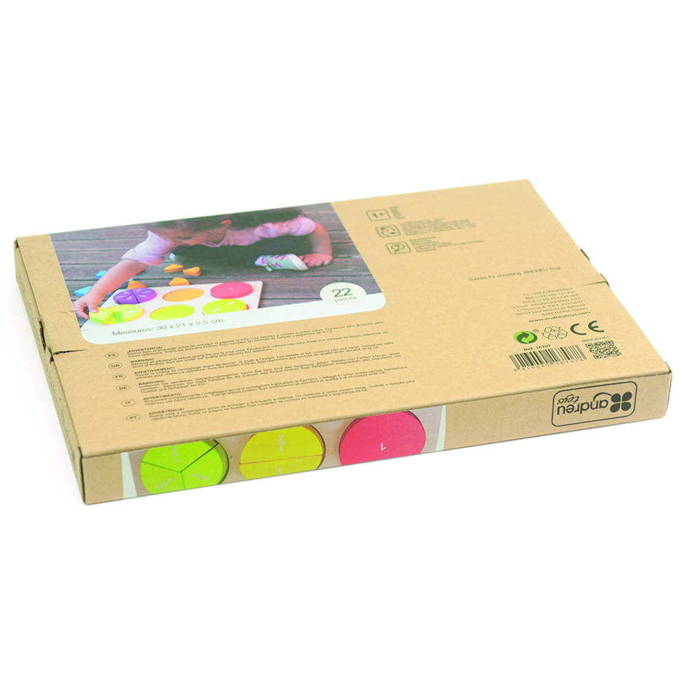 Andreu Toys - Fraction Learning Puzzle - 22pcs