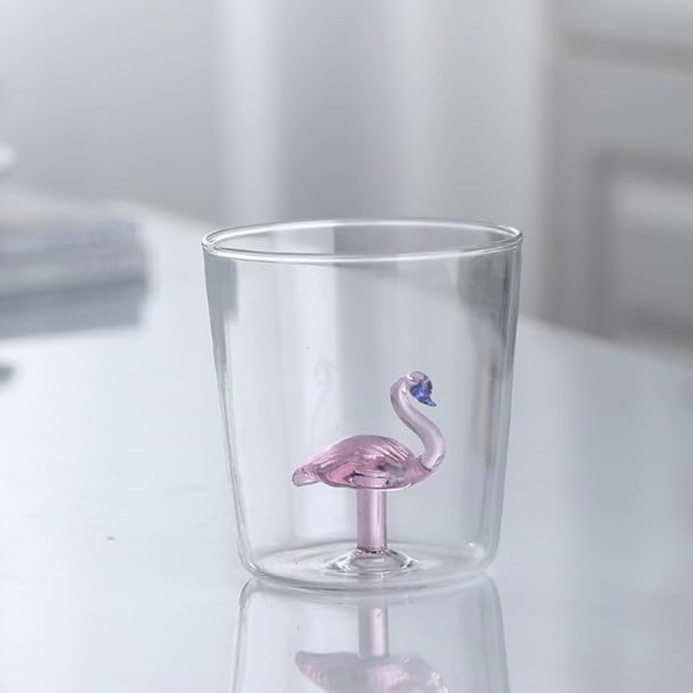 1Chase - Borosilicate Glass Cup - Animal Deco - 300 ml