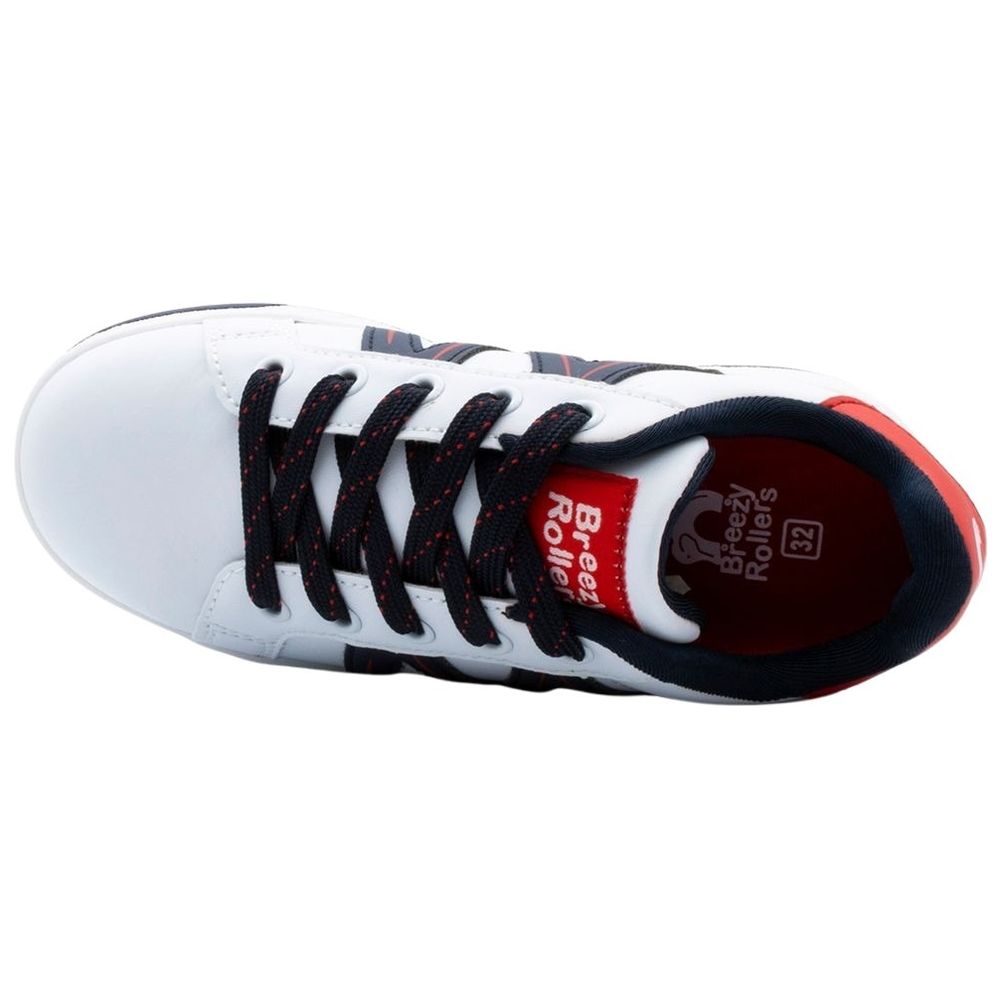 Breezy Rollers - Shoes With Wheels For Kids - White/Blue