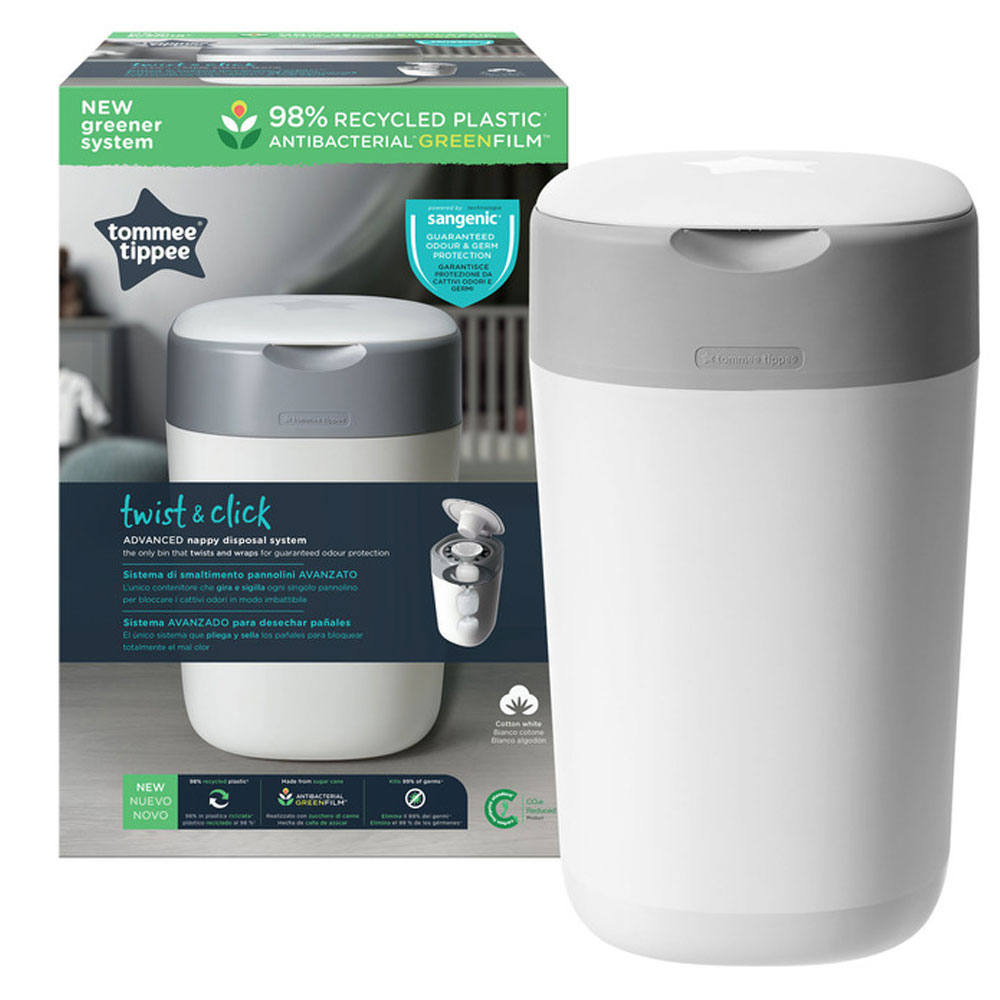 Tommee Tippee Twist & Click Advanced Nappy Disposal Starter Pack + 3 Refills