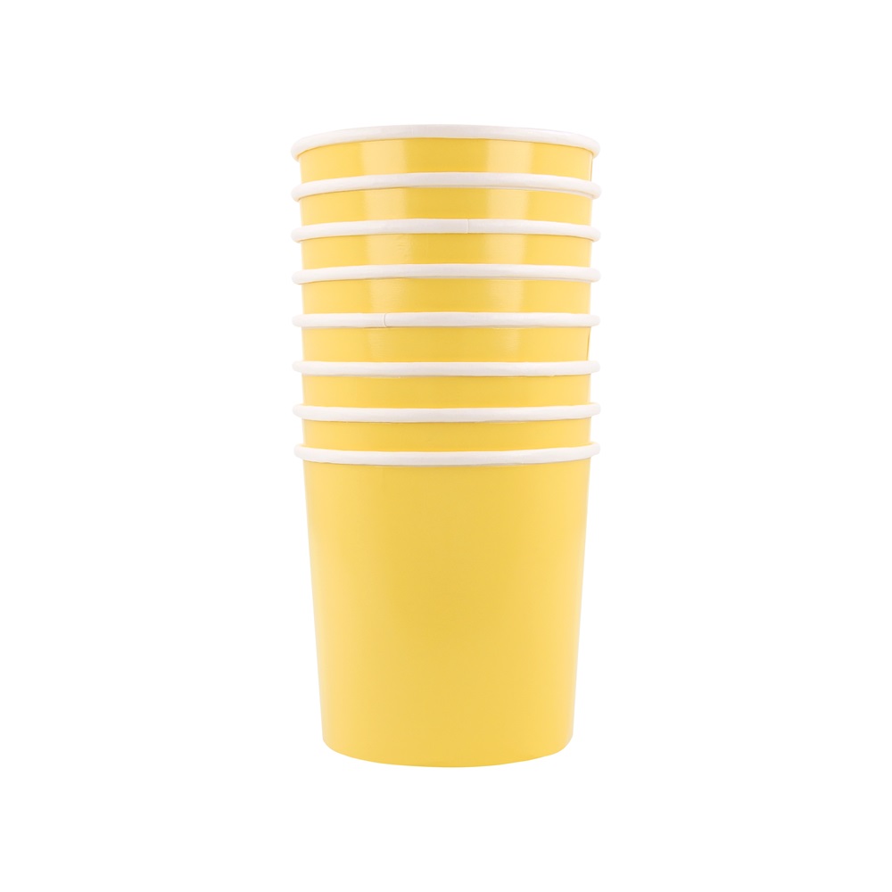 Meri Meri - Tumbler Cups - Lemon Sherbet - Pack of 8