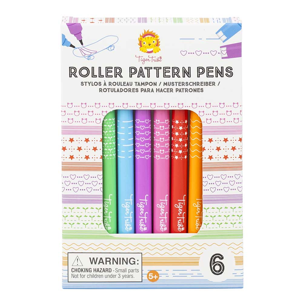 Tiger Tribe - Roller Pattern Pens - 6pcs