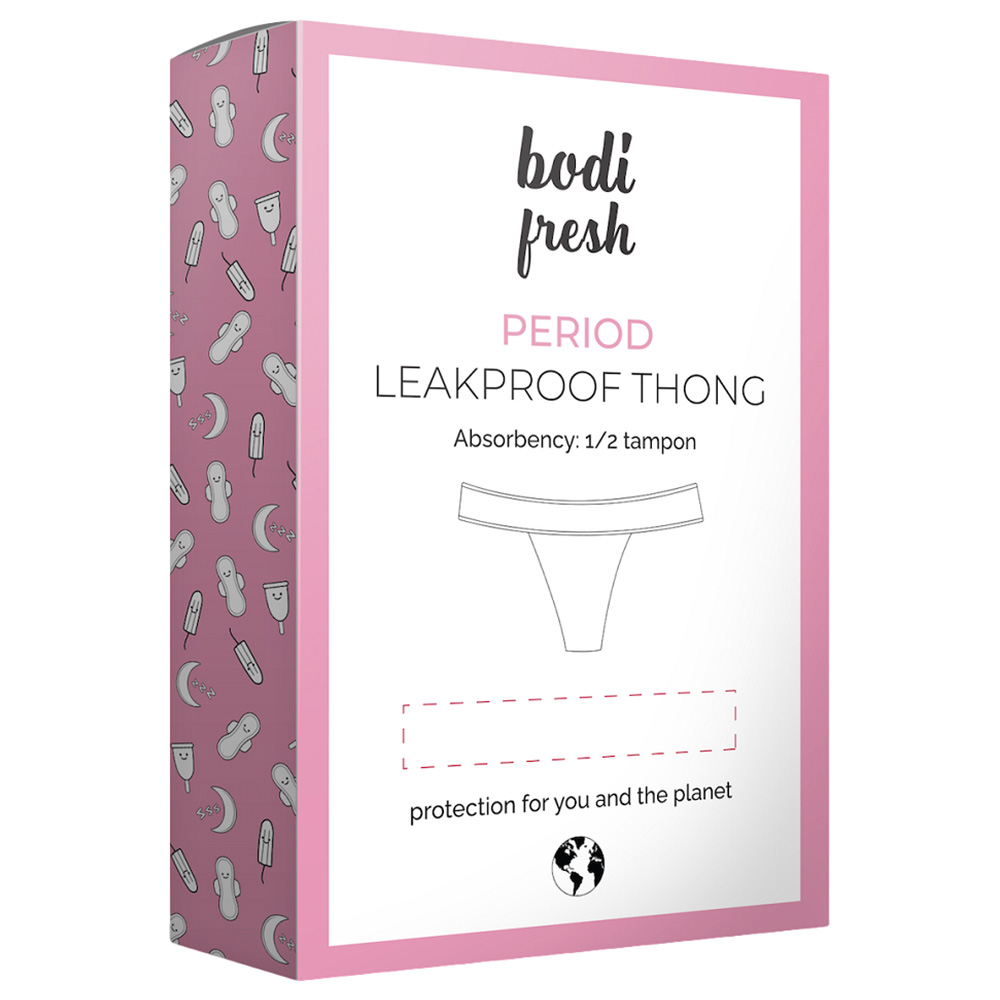 Bodi Fresh - Thong Period Protection Underwear - Red