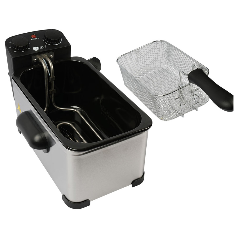 Afra - Japan Stainless Steel Deep Fryer - Silver - 2000 W