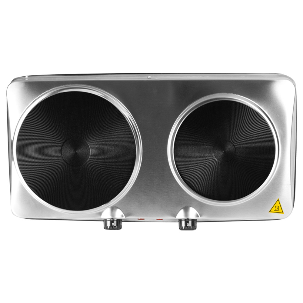 Afra - Japan Double Electric Hotplate - Silver - 2500 W