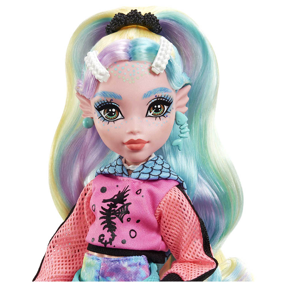 Mattel Games - Monster Posable Doll w/ Accessories & Pet - Lagoona Blue