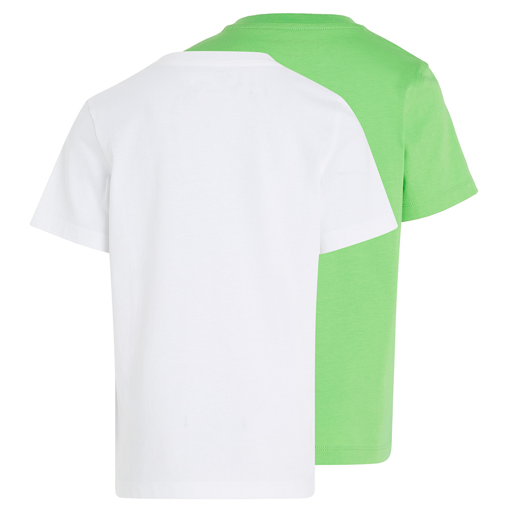 Calvin Klein - 2pc-Set - Boys Monogram T-Shirt - Bright White/Green Freezer