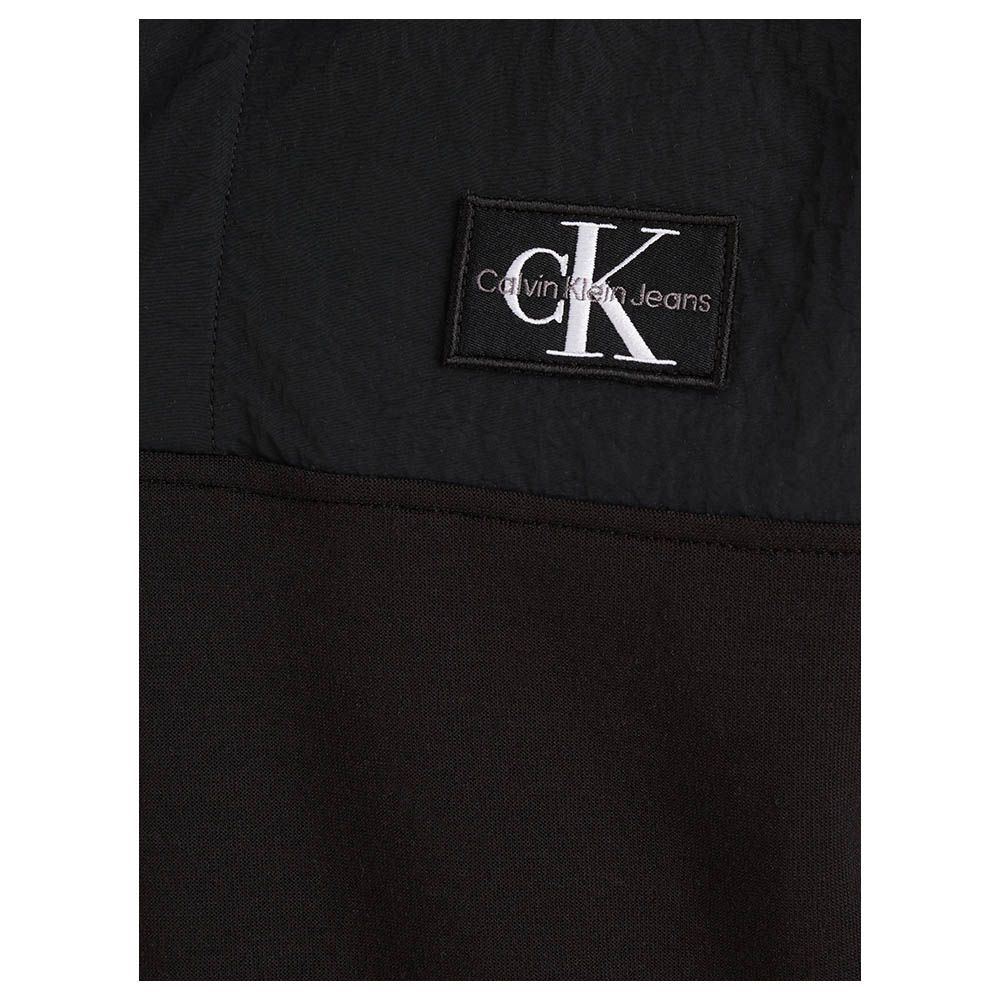 Calvin Klein - Mix Media Monochrome Hoodie - Black