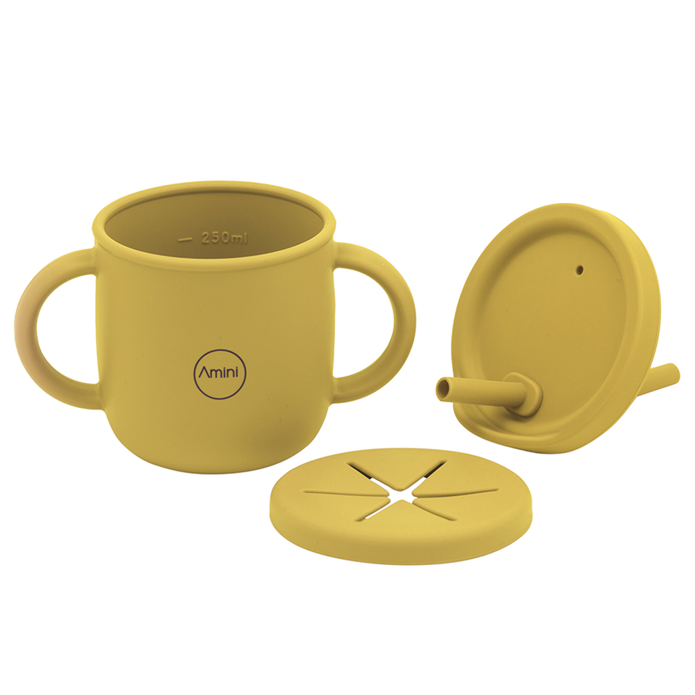 A'ish Home - Silicone Water & Snack Cup - Mango Yellow - 230 ml