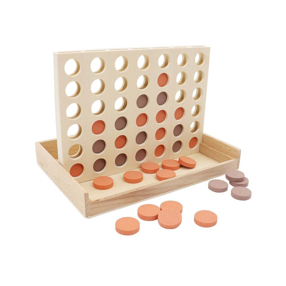 Andreu Toys - Wooden 4 In A Row Game 1pc - Color May Vary