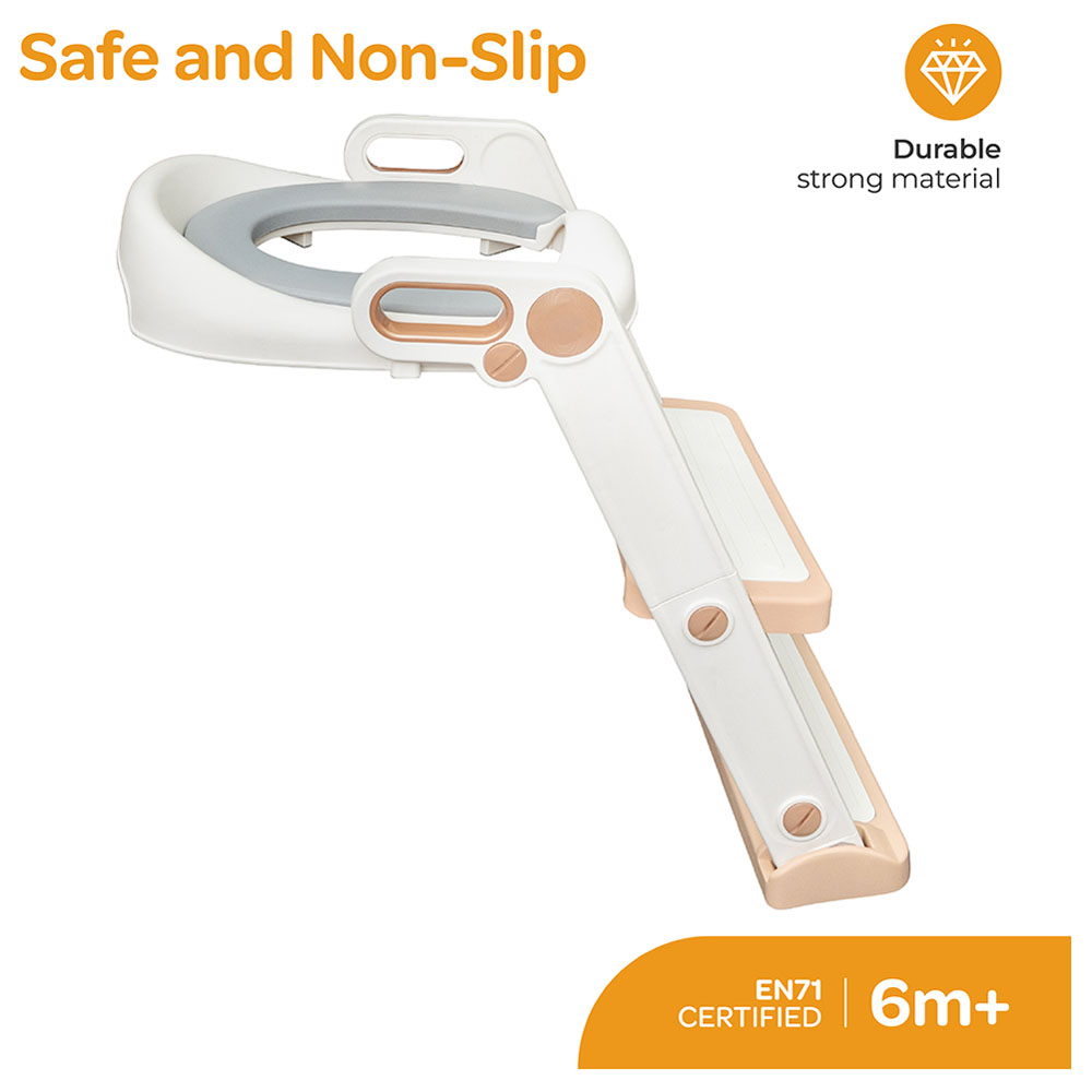 Moon - Step Stool Potty Trainer Seat - White/Gold
