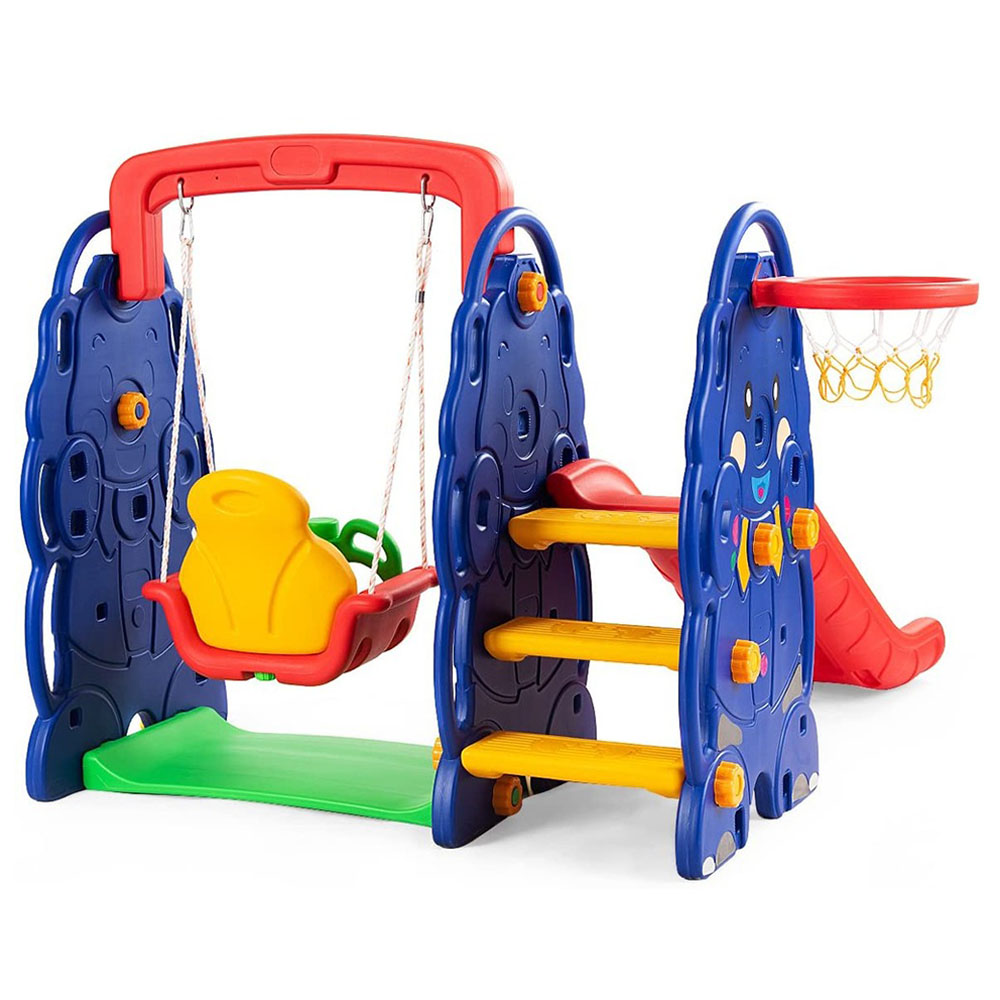 Myts - Swing & Slide Playset w/ Basket Ball Hoop