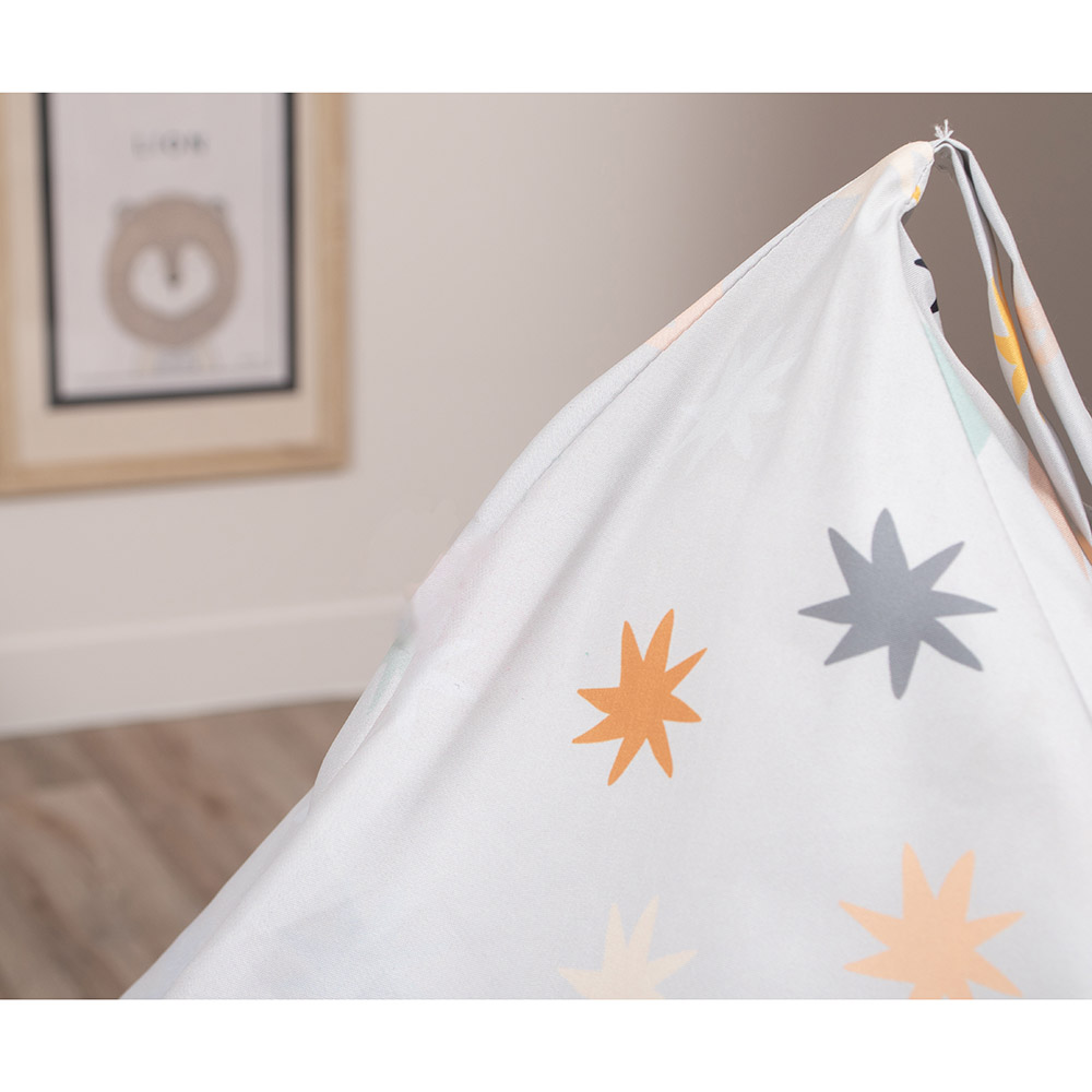 Delsit - Droplet Bean Chair W/ Color Stars - White