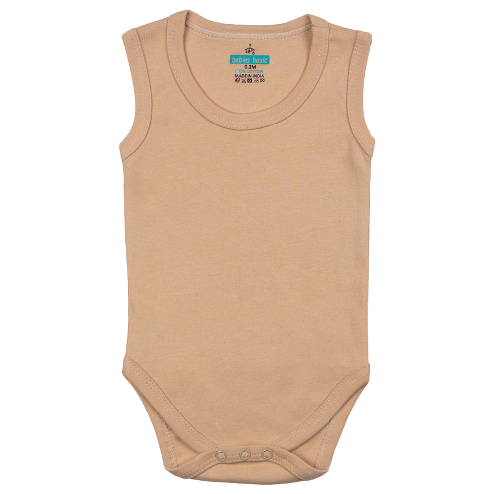 Babies Basic - 6pc-Set - 100% Cotton Boys Sleeveless Bodysuit