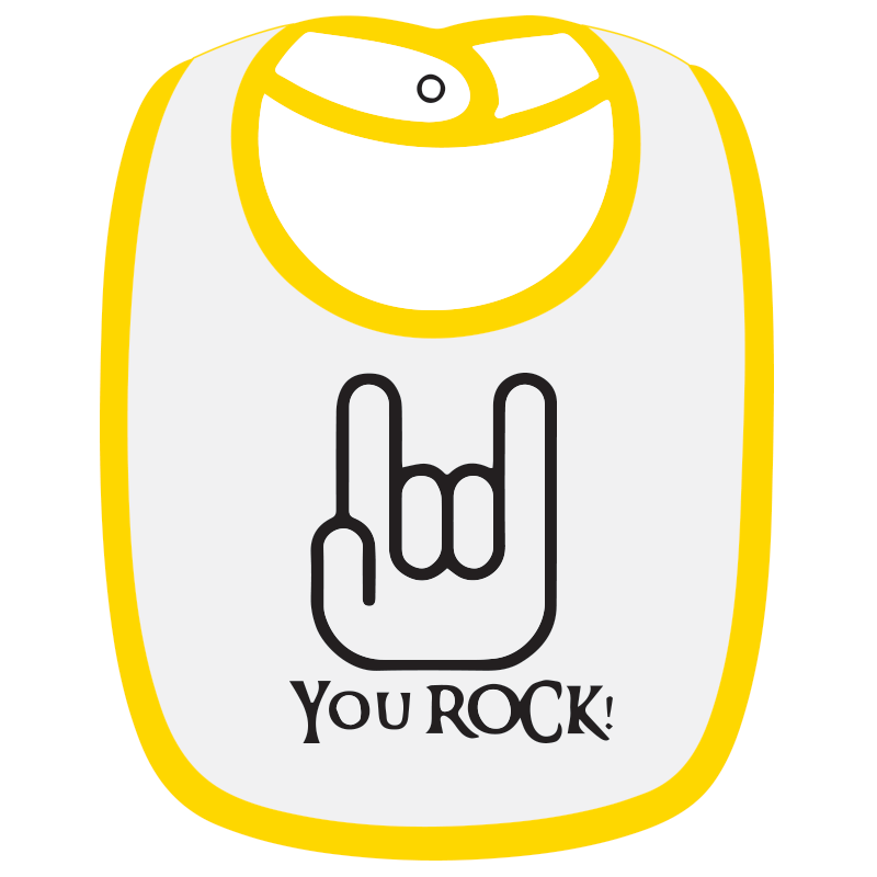 توينكل هاندز مريلة أطفال You Rock أبيض